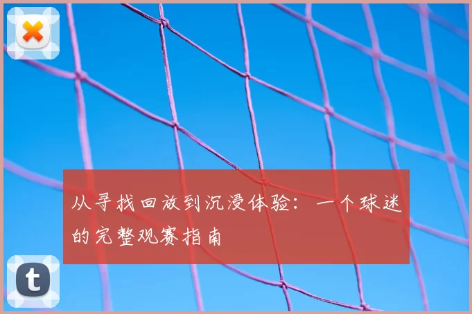 从寻找回放到沉浸体验:一个球迷的完整观赛指南