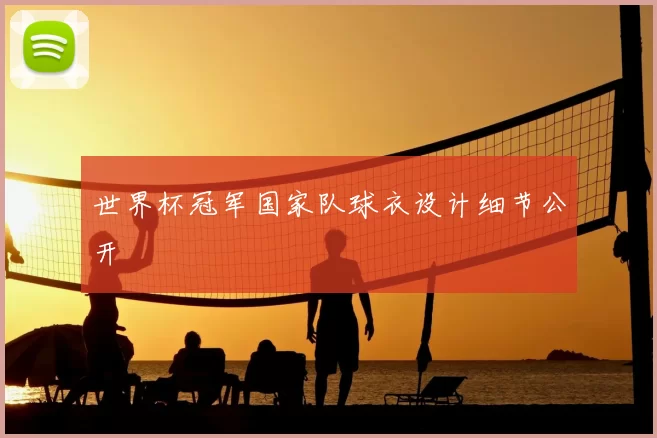 世界杯冠军国家队球衣设计细节公开